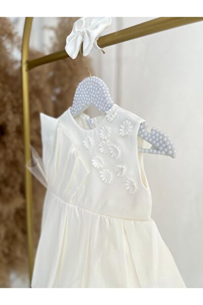 Hobidik Κοριτσάκι Παιδικό Ασπρόμαυρο Φόρεμα με Πιέτες από ύφασμα κρεπ