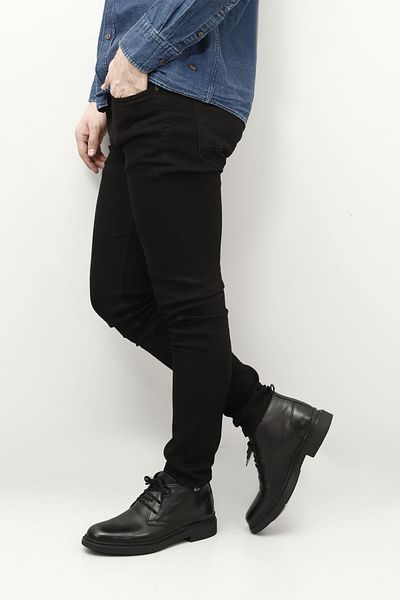 GÖNDERİ(R) Men's Black Lace-Up Genuine Leather Classic Boots