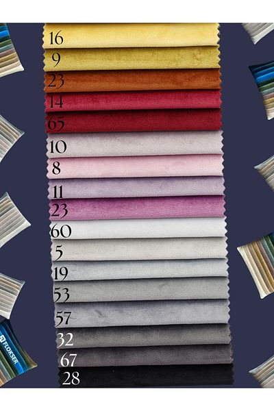 Flokser Malcolm 25 – 100% polyester velvet fabric, 27 colors, easy to maintain
