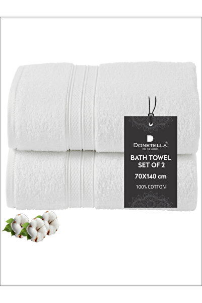 Donetella 2 - منشفة حمام فاخرة (70 × 140 سم) 600 جرام لكل متر مربع 100% قطن ممشط
