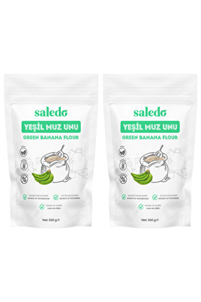 saledo Glutensiz Yeşil Muz Unu 2 X 300 gr Katkısız, Doğal, Vegan