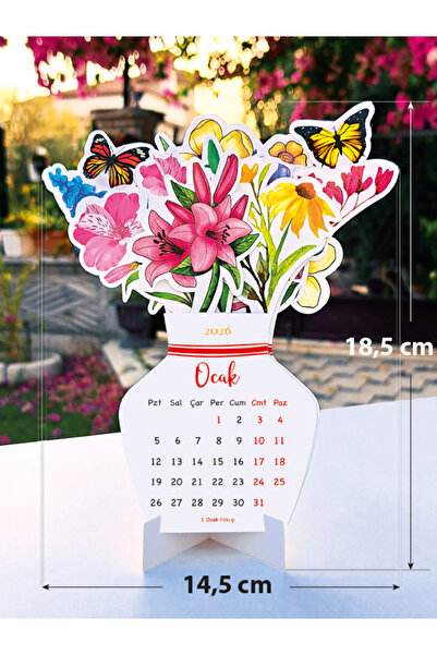 ArtNots 2026 Çiçekli Masa takvimi özel tasarım