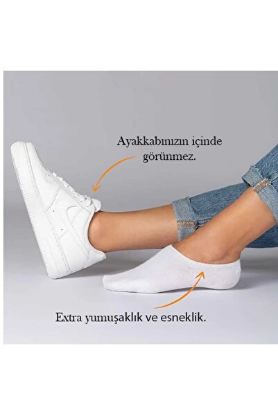 Çorapdiyari Premium Bamboo Men's Sneaker Invisible Ankle Sports Booties Socks Special Box of 9 - Black / White