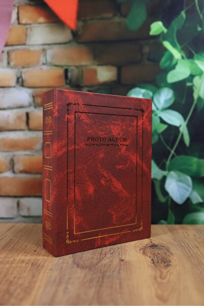 15x21cm 100’lük Ciltbezli Deluxe Fotoğraf Albümü Bordo