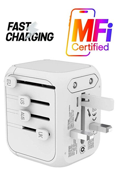 Generic Universal Travel Charger Conversion Adapter White