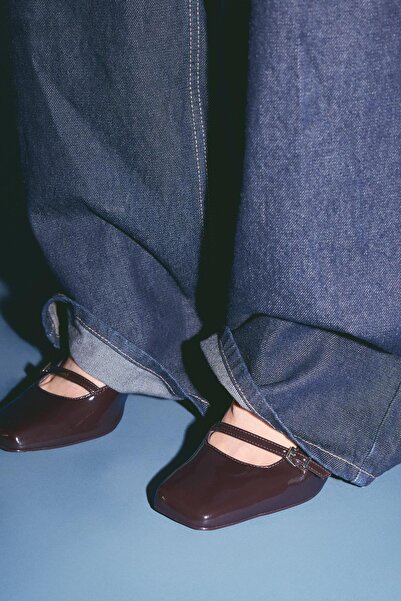 Bershka Block heel slingback Mary Janes