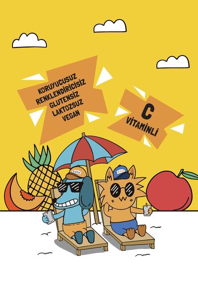 SIZZLE-POP SUMMER CHAMP ŞEFTALİ ELMA ANANAS MEYVE SUYU 200 ML X 20 ADET