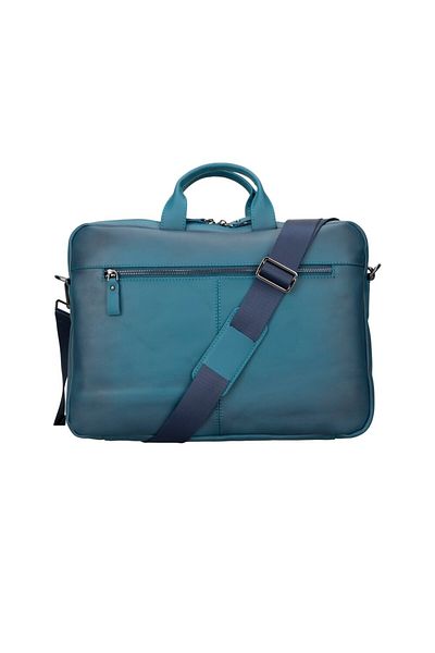 PLM Apollo 15-16 Inch Leather Laptop Bag Brn4Ef Blue Compatible