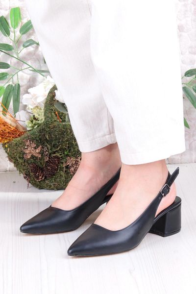 fort 110-420 Fls Open Back Thick Heel Classic Women's Shoes