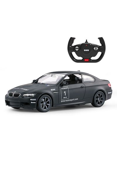 Rastar Masina Cu Telecomanda Bmw M3 Negru Cu Scara 1 La 14