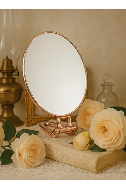 HZL HOME Rose Çift Taraflı Ayarlanabilir Masaüstü Makyaj Aynası