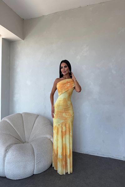 LİLA İSTANBUL One Shoulder Tulle Custom Design Dress