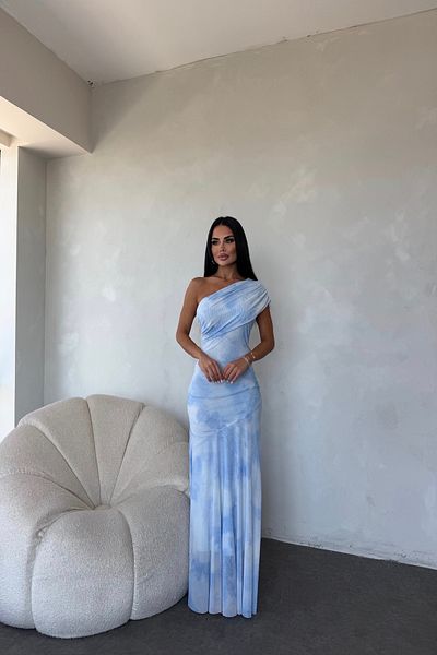 LİLA İSTANBUL One Shoulder Tulle Custom Design Dress