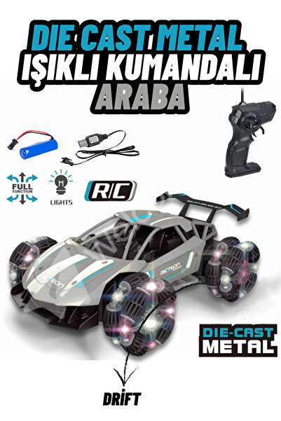 welcomein 1:16 Diecast Metal 360° Drift Işıklı Full Fonksiyon Uzaktan Kumanda...
