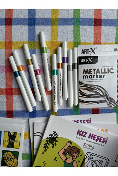 Boyala Coloring Books Rich Art-X Metalik Marker Seti 10'lu