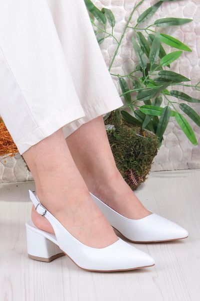 fort 110-420 Fls Open Back Thick Heel Classic Women's Shoes