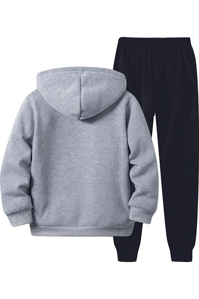 HOFFNUNG Full-Zip Monte Carlo Monaco Unisex Hooded Oversize Elastic Leg Tracksuit Set