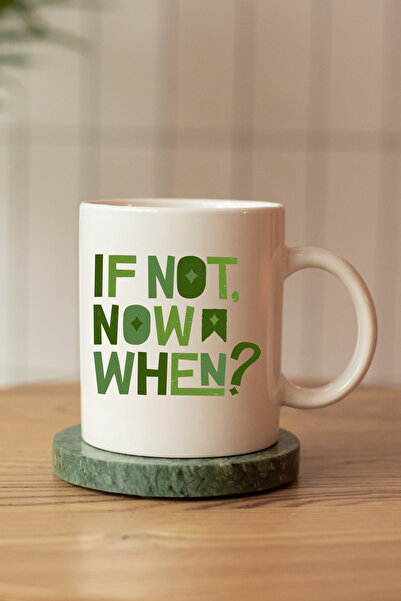 Karmelom Studio إذا لم يكن الآن، فعندما يكون كوب بورسلين محفز - كوب شعار 300 مل