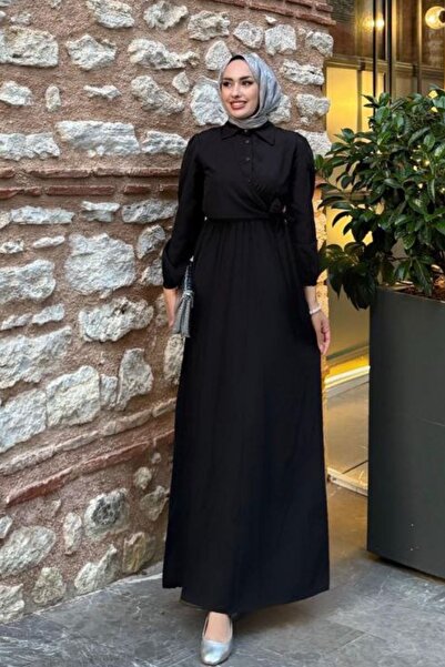 ZeroGap فستان حجاب بأزرار متقاطعة وياقة قميص