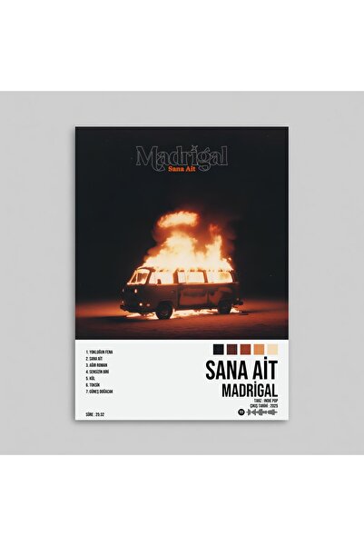Orendart Madrigal - Sana Ait Albüm Spotify Çerçevesiz Tasarım Poster