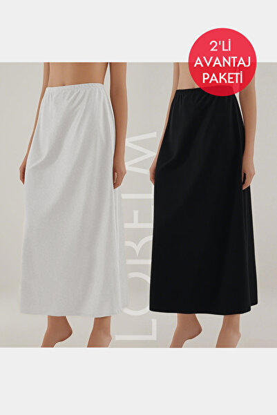 Lorelm Battal Tam Boy Jüpon Uzun Etek Astarı Jipon