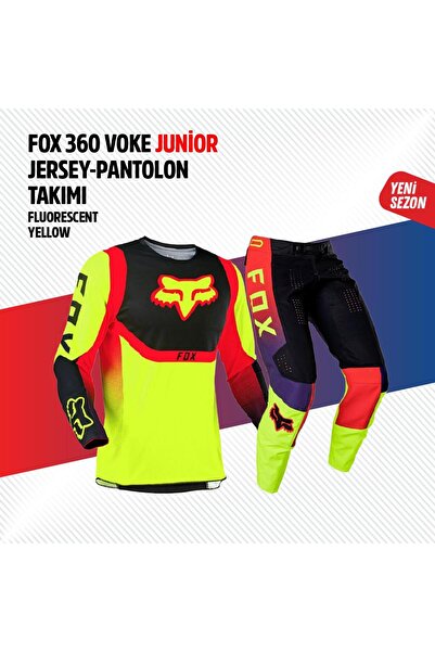 Fox Sarı Kırmızı Çocuk Jersey Pantolon Takımı