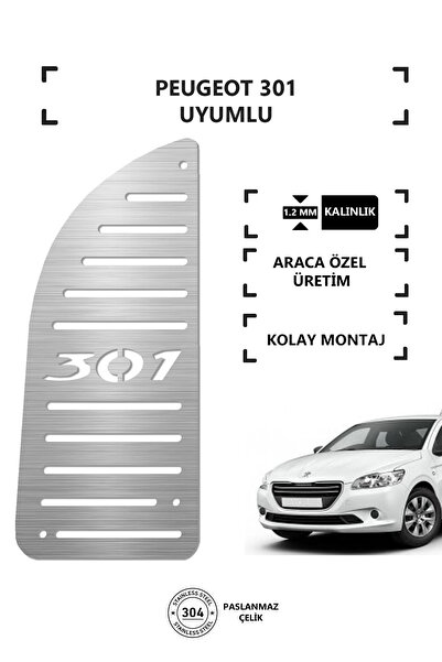 KromGaraj PEUGEOT 301 Ayak Dinlendirme Pedalı Krom Ayak Dayama Pedalı