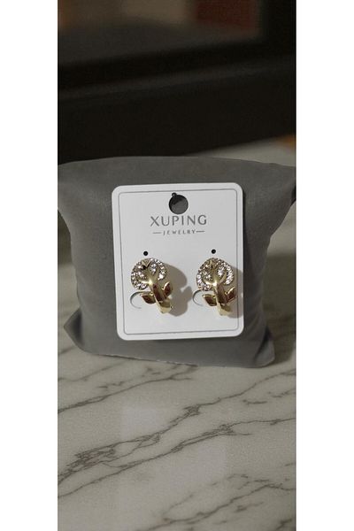 XUPING JEWELRY Steel leaf earrings