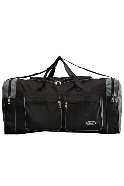 OEM Geantă sport, 70/33/25 cm, Material textil, Negru/Gri