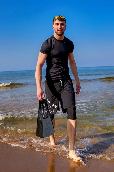 Marina Black Men's Hijab Shorts – Inner Tights, Flexible Fabric, Upf50+ Protection S2503-1