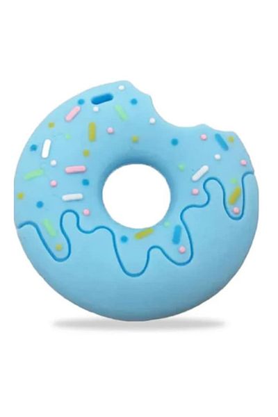 Mixbo Baby Teething Toy Mixbo, Donut, BPA-Free Silicone, 3+ Months, Blue