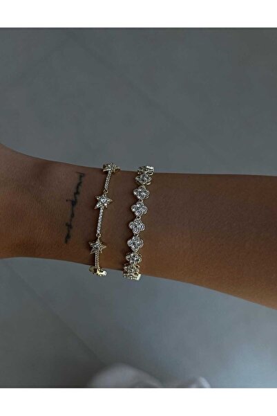 Bubbleatelier Mini yıldız çelik gold bileklik