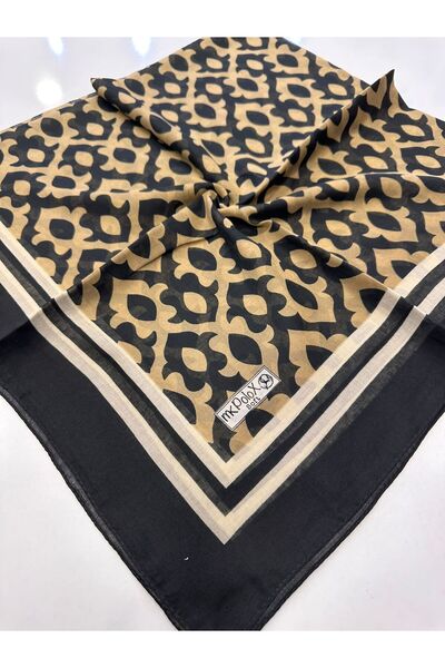 KİBAR İPEK وشاح قطني منقوش مقاس 100×100 سم