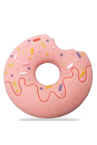 Mixbo Baby Teething Toy Mixbo, Donut, BPA-free Silicone, 3+ Months, Pink