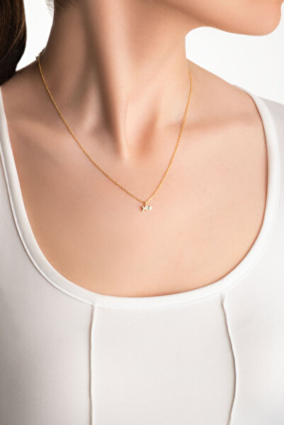 So CHIC... Little Fish 18 Ayar Sarı Altın Kaplama 45 Cm Gümüş Kolye