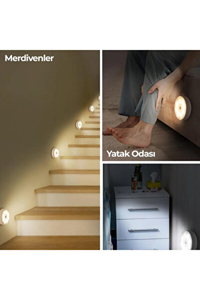AboutThePerfect Hareket Sensörlü Çok Renkli Usb Şarjlı Led Işık, Oda, Mutfak,...