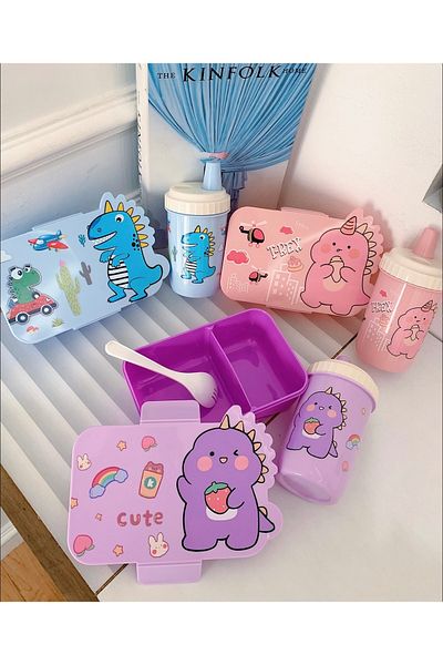 Generic Lunch box with water bottle and spoon accessories