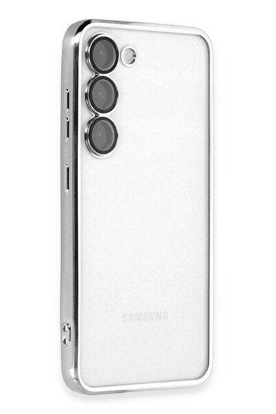 BUTİMAR'S Galaxy S24 Compatible Case with Lens Silicone - Silver