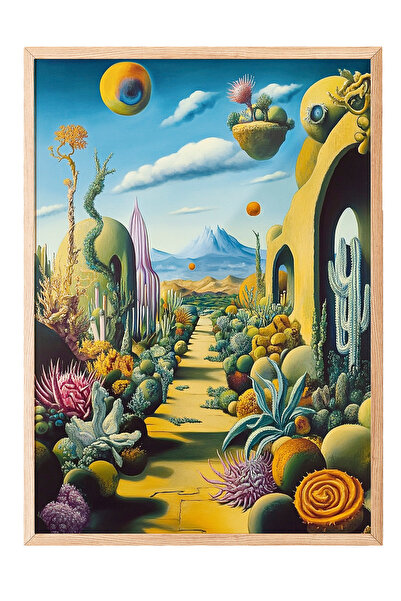 Zestia Εικόνα με ξύλινο πλαίσιο, Μοντέρνα Σουρεαλιστική Φύση, Διακόσμηση Σαλο...