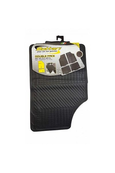 Bottari Set 4 covorașe auto universale din PVC, Double Face, negru 14200BT
