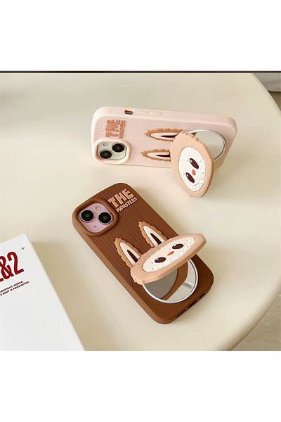 Generic Rugged Case Compatible with iPhone 16 Pro with Dough Labubu Design