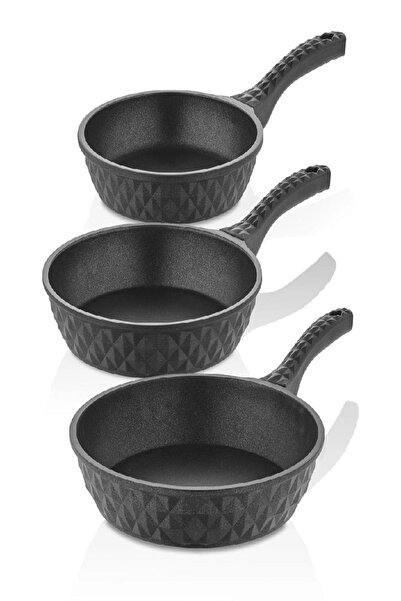 Nextpage Taç Bella Döküm 3 Lü Tava Set Siyah 20-24-28 Cm 8066