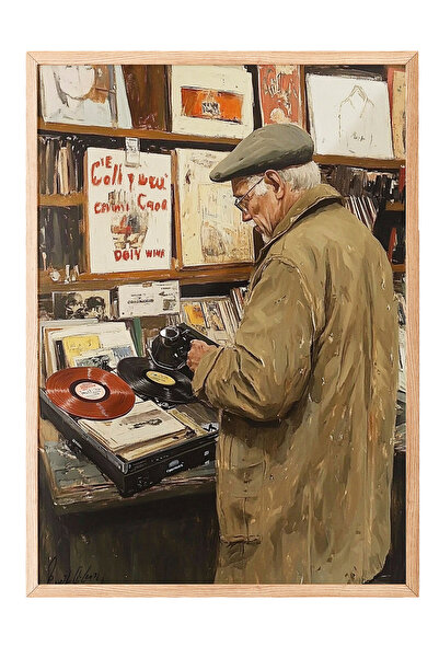 Zestia Εικόνα με ξύλινο πλαίσιο, Στιγμή του καλλιτέχνη με τον καμβά, Διακόσμη...