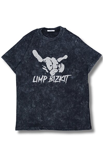 Fuddy Moda تي شيرت مطبوع وقابل للغسل للجنسين من Limp Bizkit، تي شيرت ريترو ذو طابع فرقة الروك كبيرة الحجم