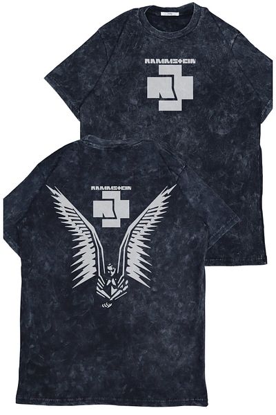 Fuddy Moda Unisex Rammstein Logo Back Printed Washable T-Shirt, Oversize Rock Band Themed Retro T-Shirt