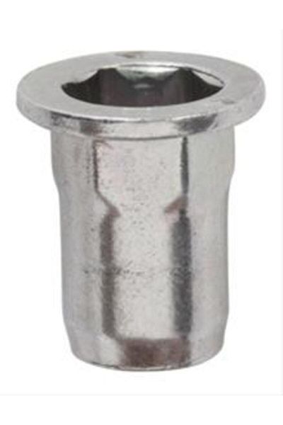 RESTAGRAF Set 10 piulițe 10457, M8-1.25, metalice, argintii