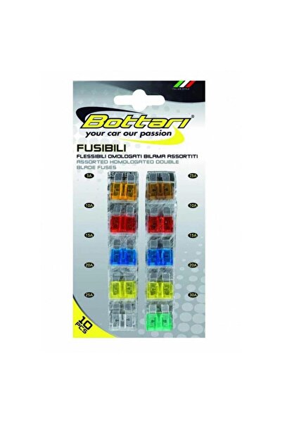 Bottari Set 10 siguranțe auto Fusibili 30112BT, standard, 5A, 7.5A, 10A, 15A, 20A, 25A, 30A