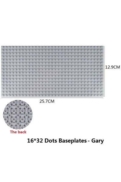 Choice3 16X32 Light Grey Baseplate 32*32 16X32 Dots Double Sided Plate Building Blocks Classic Base Plate Br