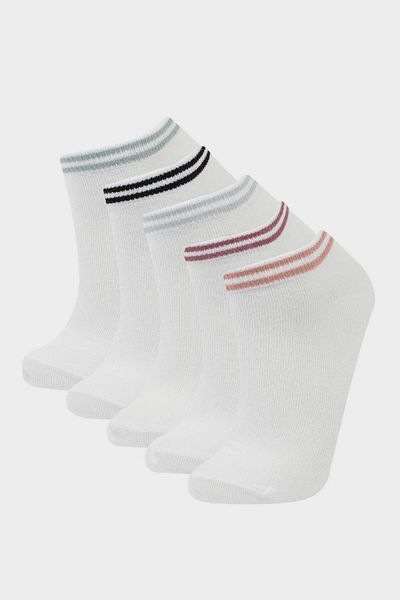 DeFacto Women's 5-Piece Cotton Booties Socks F5630Axns
