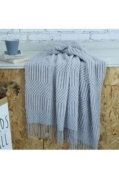 fun zone Beauenty Bubble Blanket Wool Grey 130x200cm